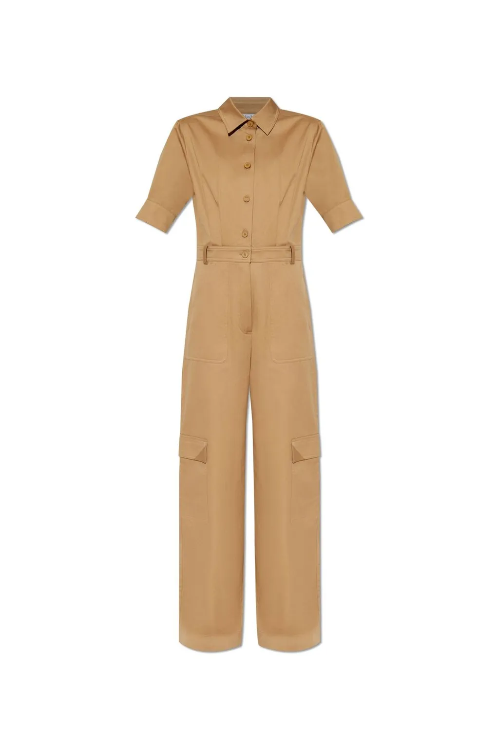 Max Mara Collared Short-Sleeve Jumpsuit