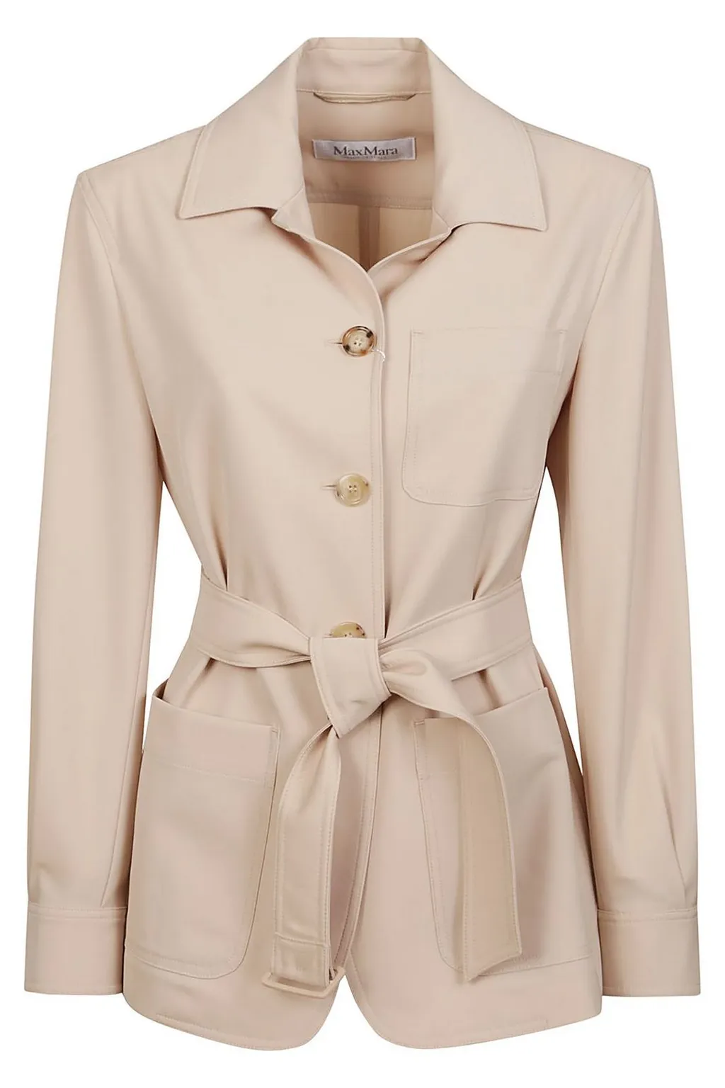 Max Mara Pulvino Button-Up Belted Jacket