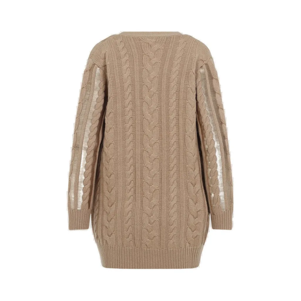 Max Mara Mirco Open-Front Long-Sleeved Cardigan