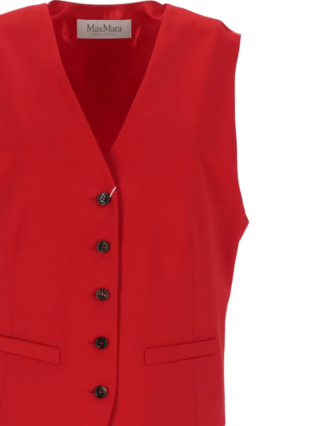 Max Mara Single-Breasted V-Neck Waistcoat