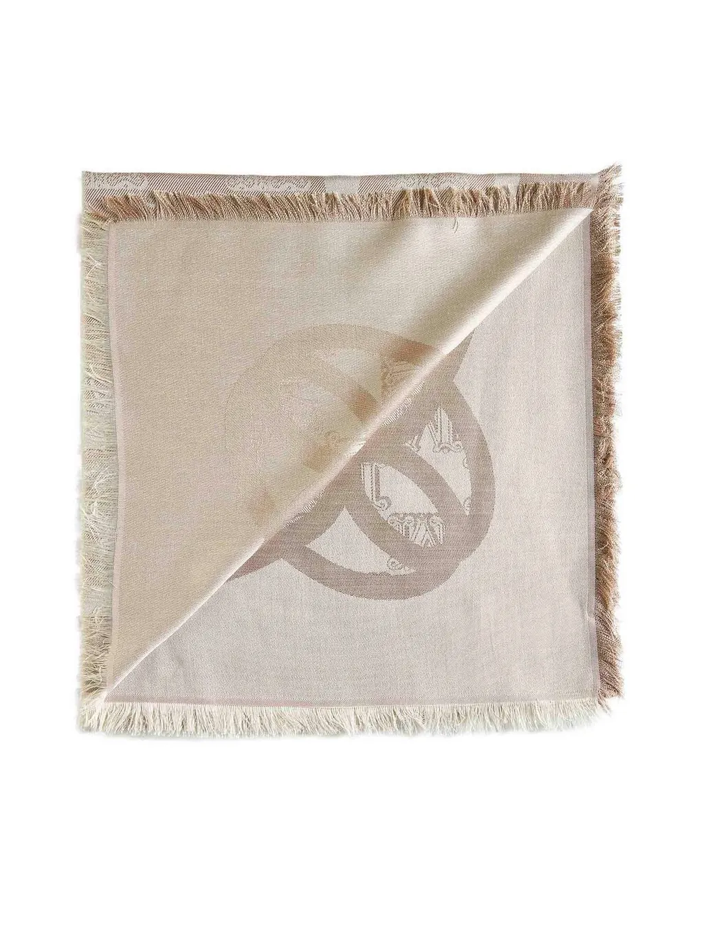 Max Mara All-Over Logo Patterned Fringed Edge Scarf