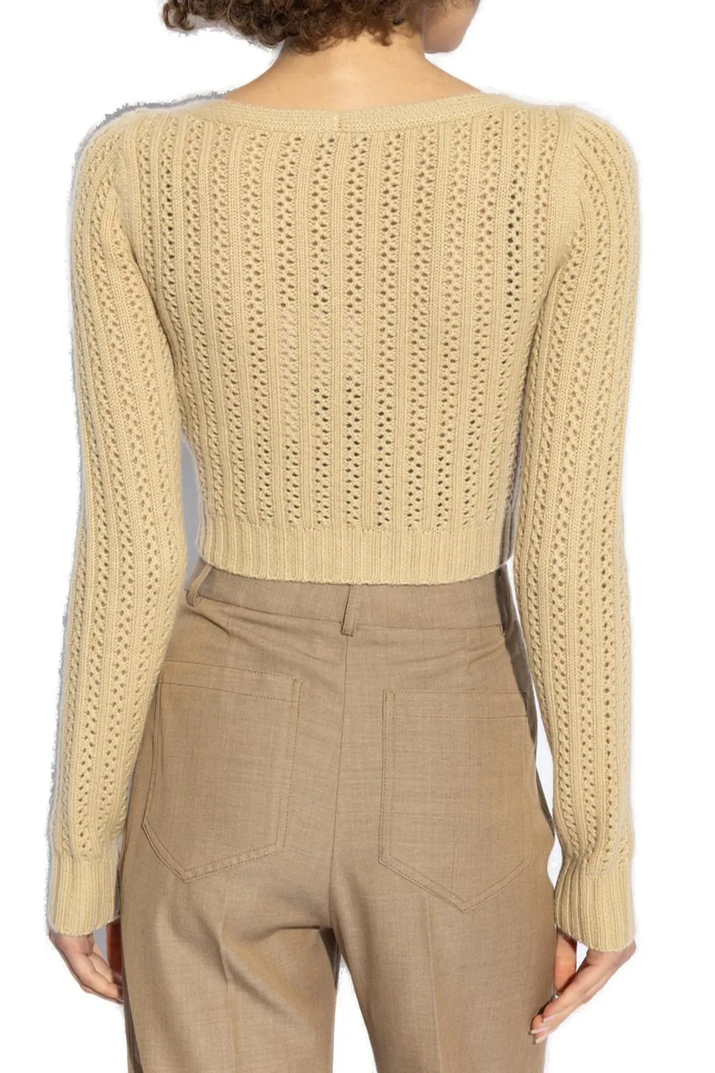 Max Mara V-Neck Long-Sleeved Top