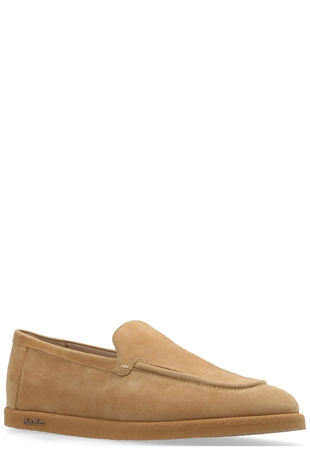 Max Mara Logo Plaque Slip-On Flat Shoes