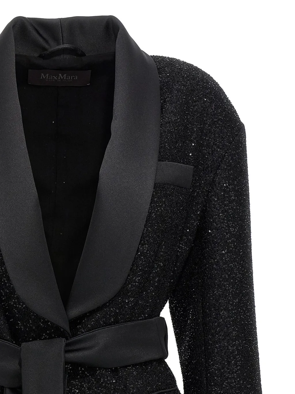 Max Mara Embellished Belted Jacket