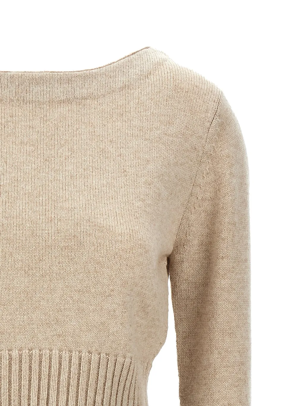 Max Mara Angri Cropped Long-Sleeve Sweater