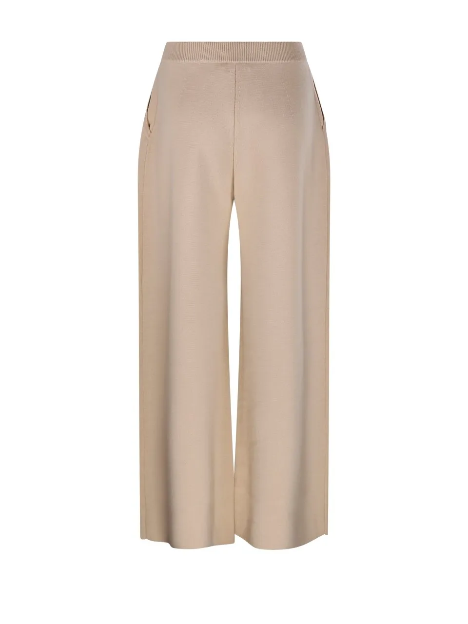 Max Mara Logo Embroidered Wide Leg Pants