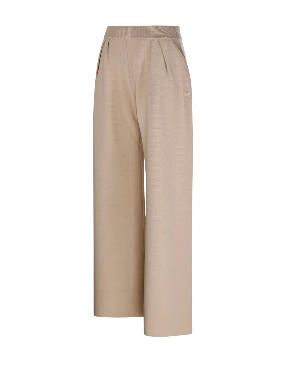 Max Mara Logo Embroidered Wide Leg Pants
