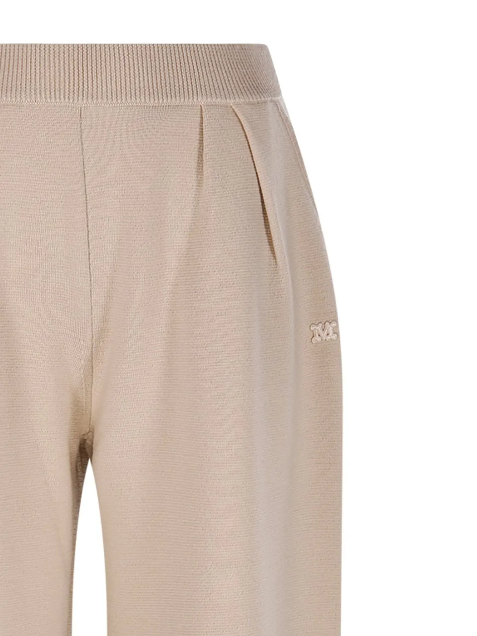 Max Mara Logo Embroidered Wide Leg Pants