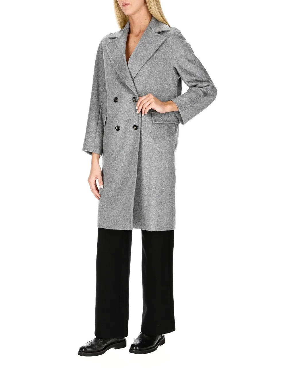 Max Mara Double-Breasted Long-Sleeved Coat