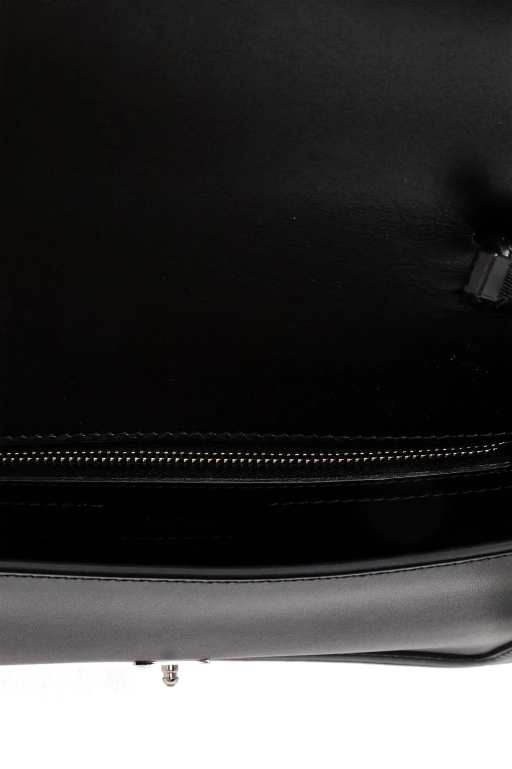 Max Mara Logo Engraved Foldover Top Clutch Bag