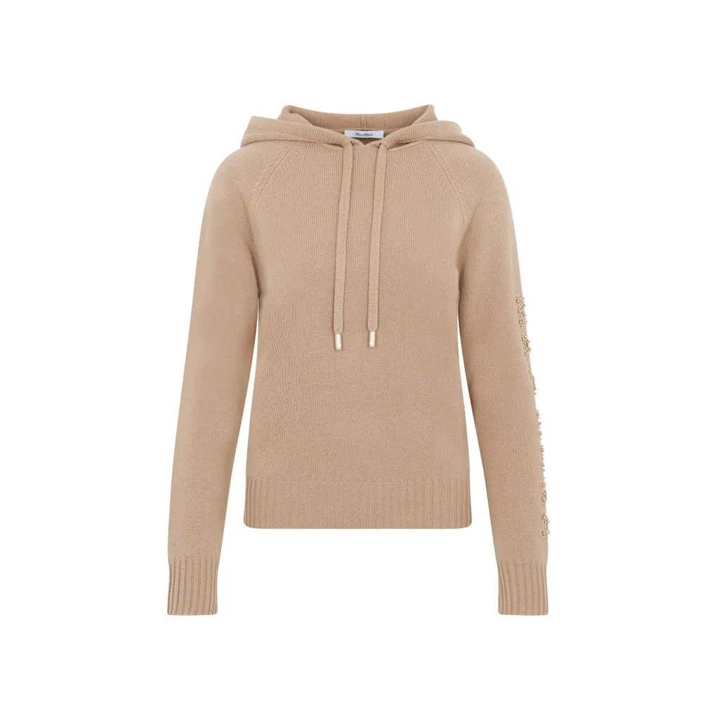Max Mara Drawstring Long-Sleeved Knitted Hoodie