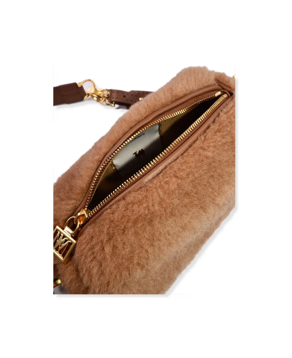 Max Mara Teddy Roll Zip-Up Small Shoulder Bag