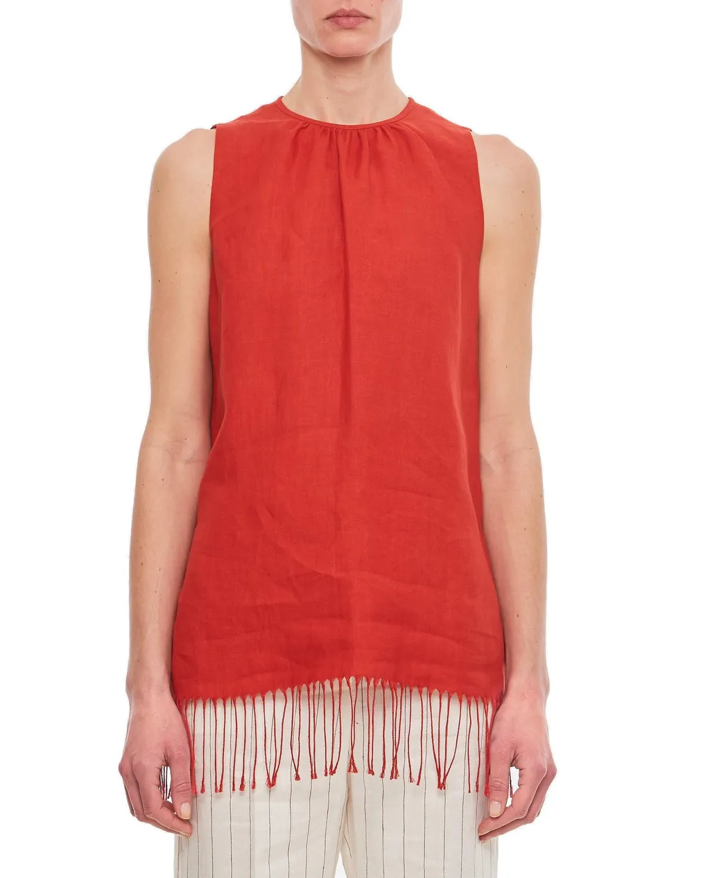 Max Mara Fringed Sleeveless Top