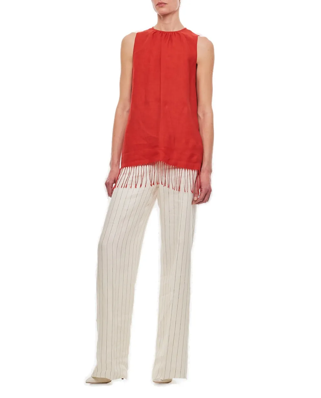 Max Mara Fringed Sleeveless Top