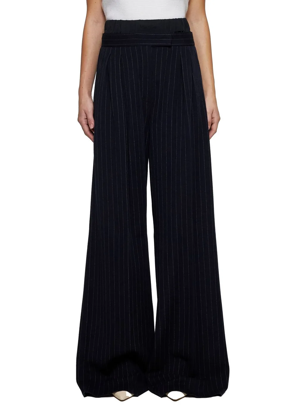 Max Mara Pinstriped Straight-Leg Trousers