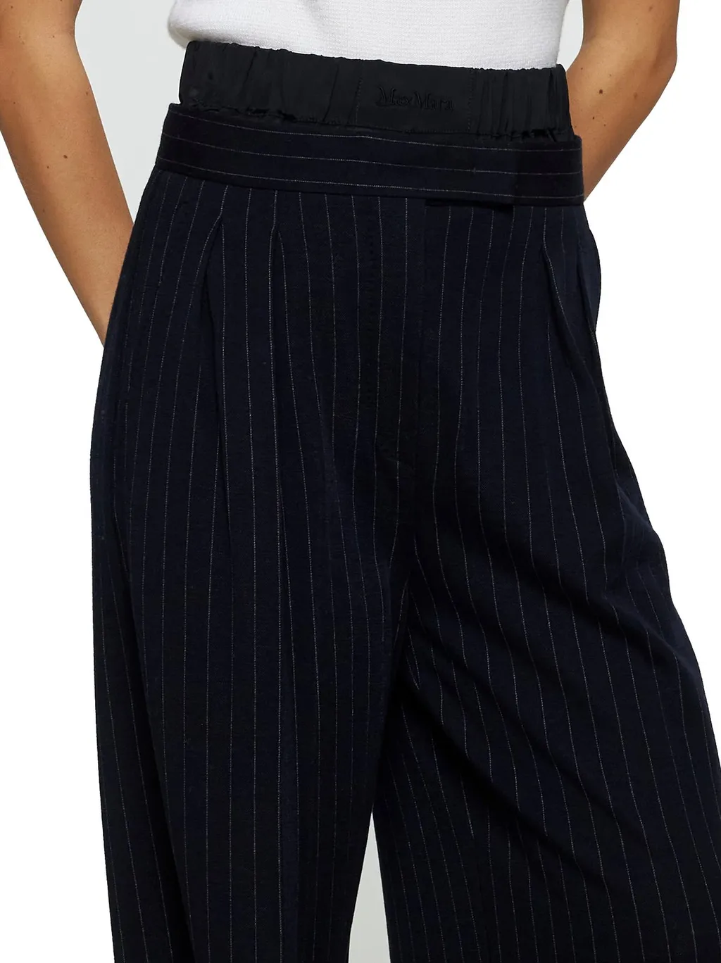 Max Mara Pinstriped Straight-Leg Trousers