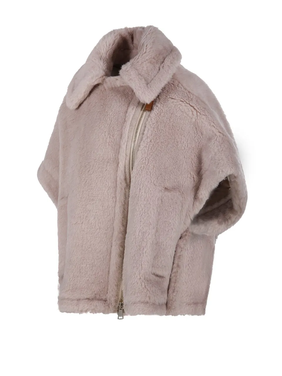 Max Mara Newmanto Zip-Up Short-Sleeved Coat