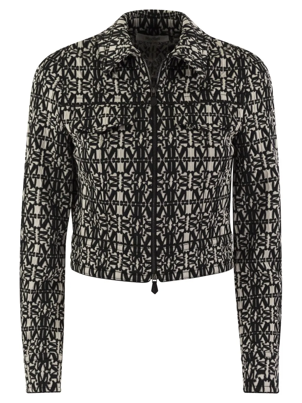 Max Mara All-Over Patterned Zip-Up Jacket