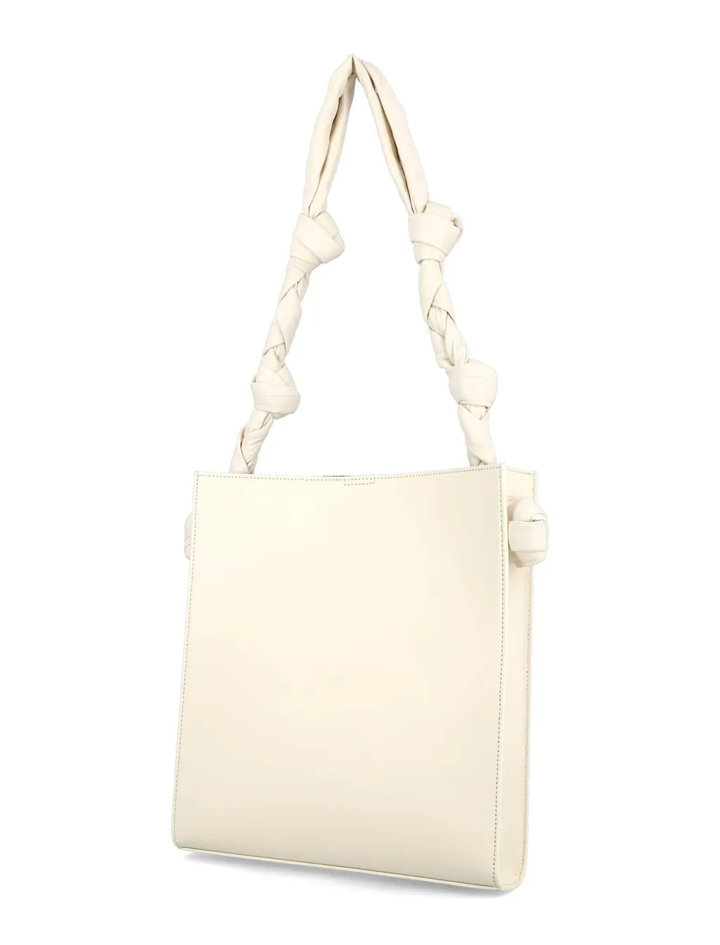 Jil Sander Tangle Logo Debossed Medium Tote Bag