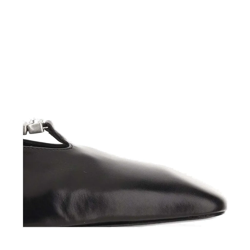 Jil Sander Embellished Ankle Strapped Ballerina Shoes