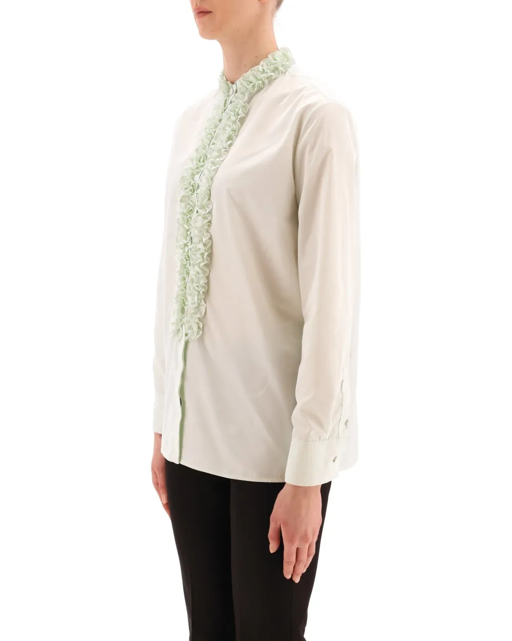 Jil Sander Ruffle Detailed Button-Up Shirt