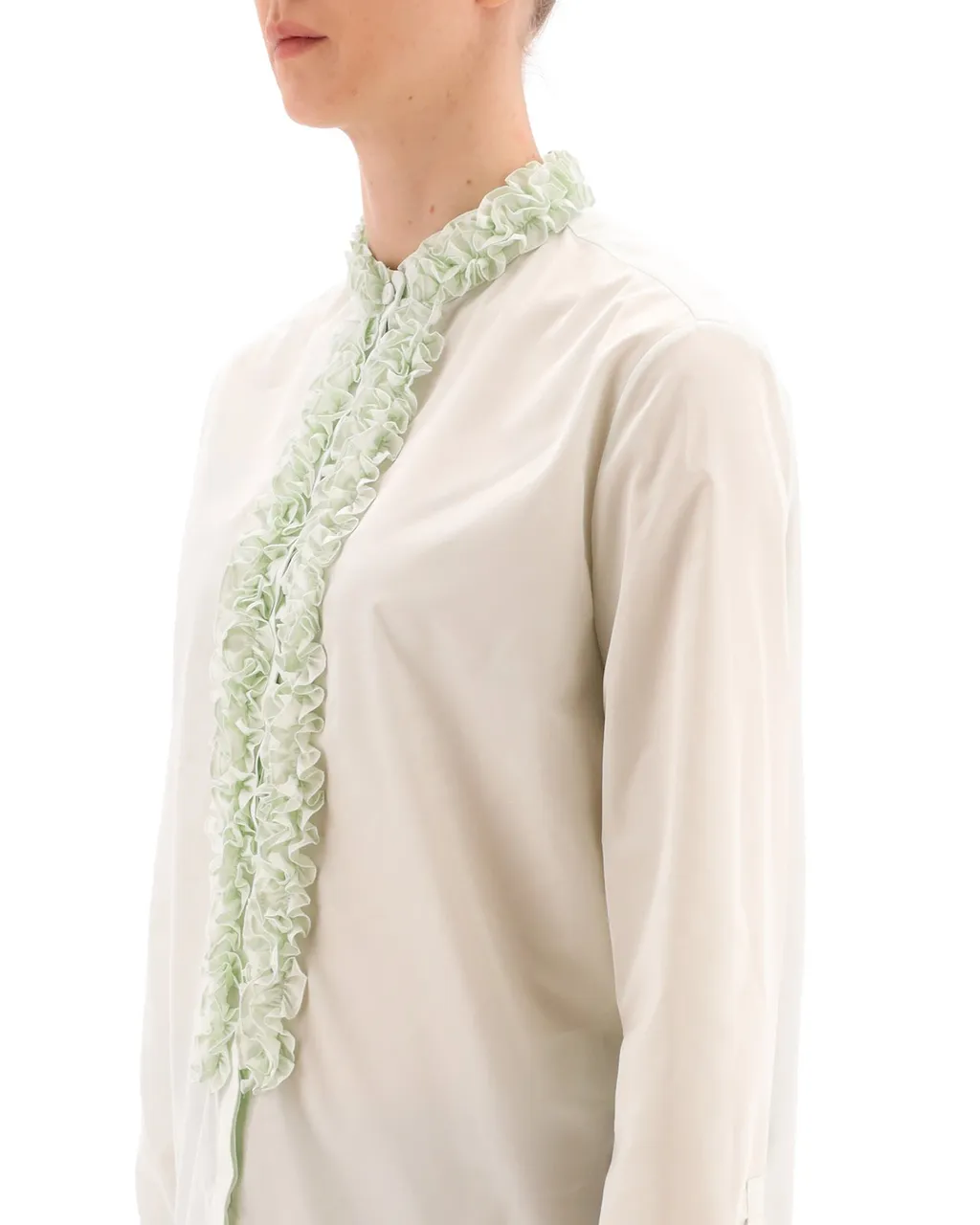 Jil Sander Ruffle Detailed Button-Up Shirt
