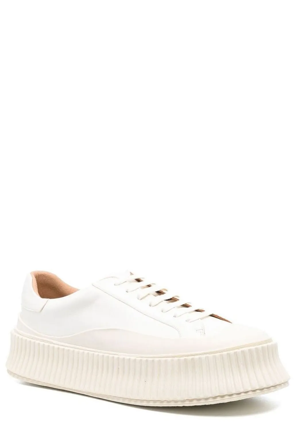 Jil Sander Round Toe Low-Top Sneakers