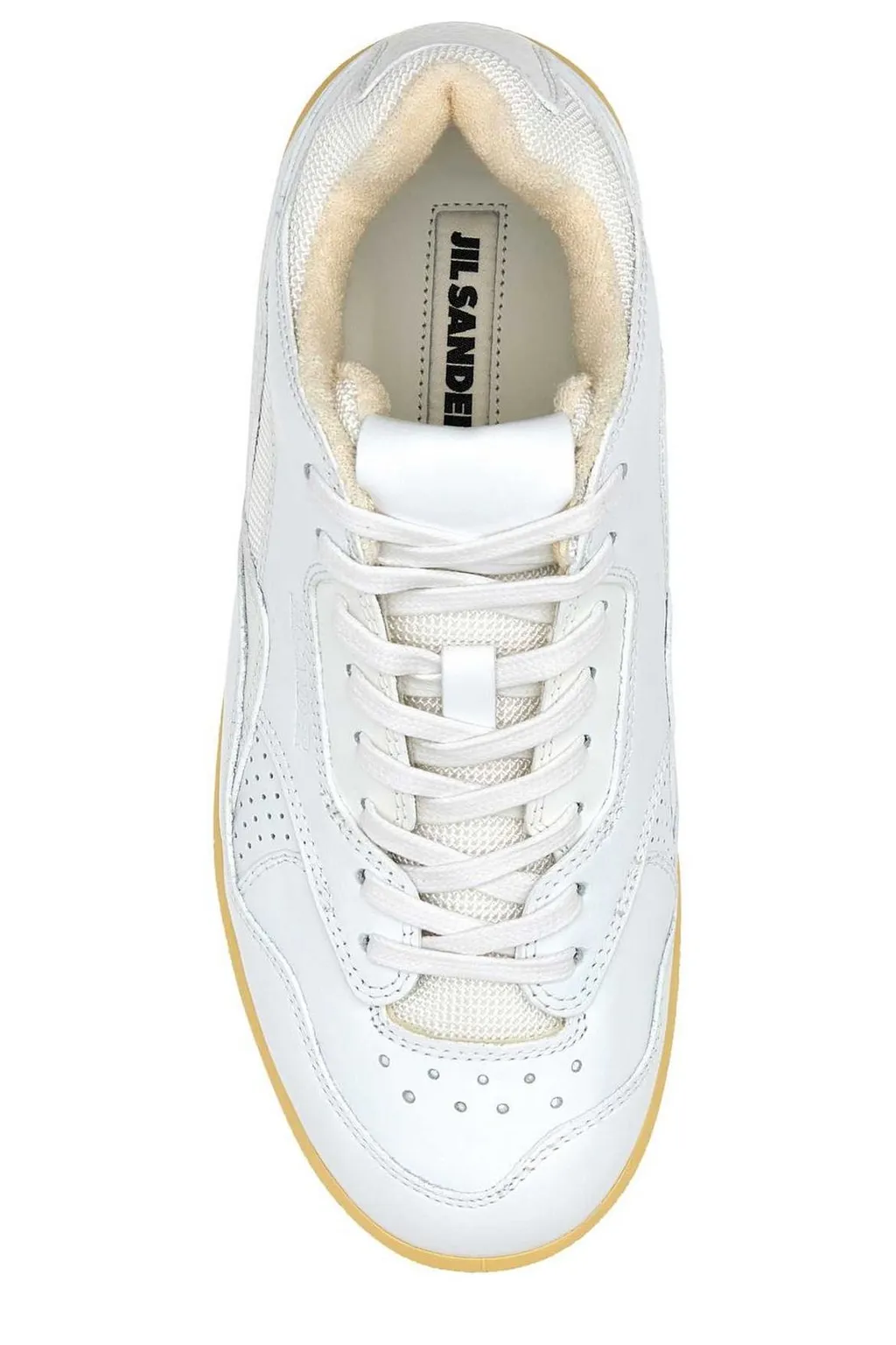 Jil Sander Round Toe Lace-Up Sneakers