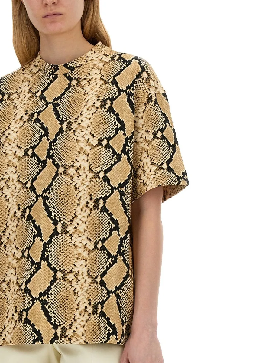 Jil Sander Python Printed Crewneck T-Shirt