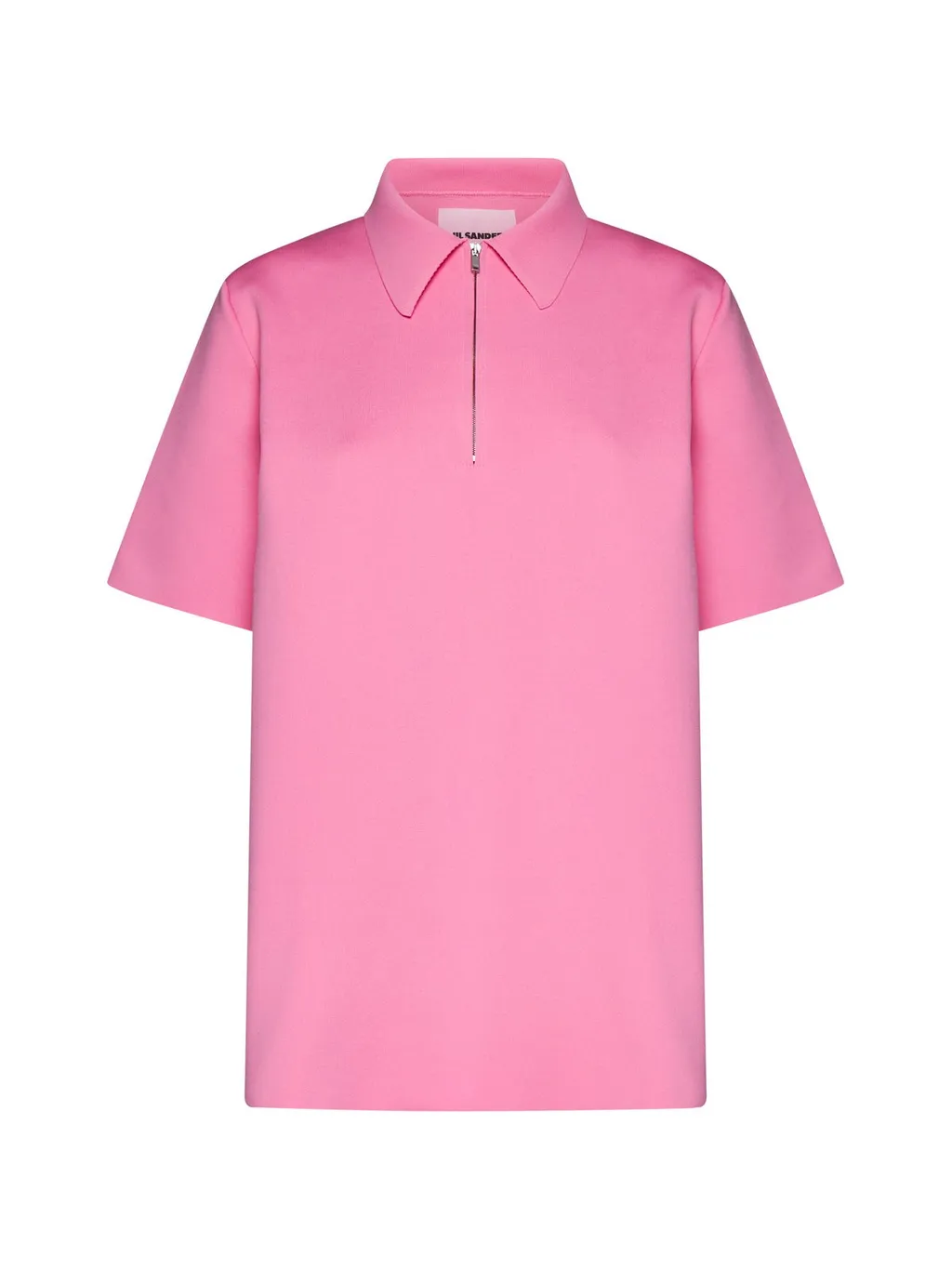 Jil Sander Zip Detailed Straight Hem Polo Top