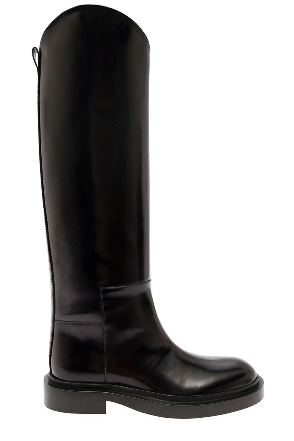 Jil Sander Asymmetric Round-Toe Boots