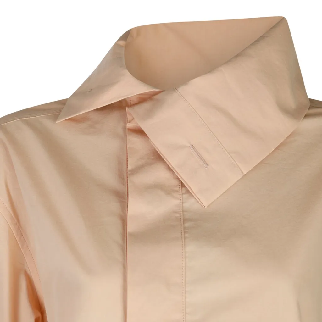Jil Sander Asymmetric Drawstring Hem Shirt