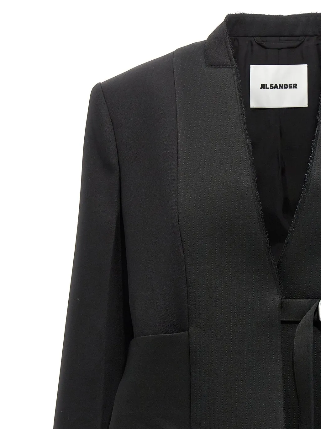 Jil Sander Strap Detailed Asymmetric Jacket