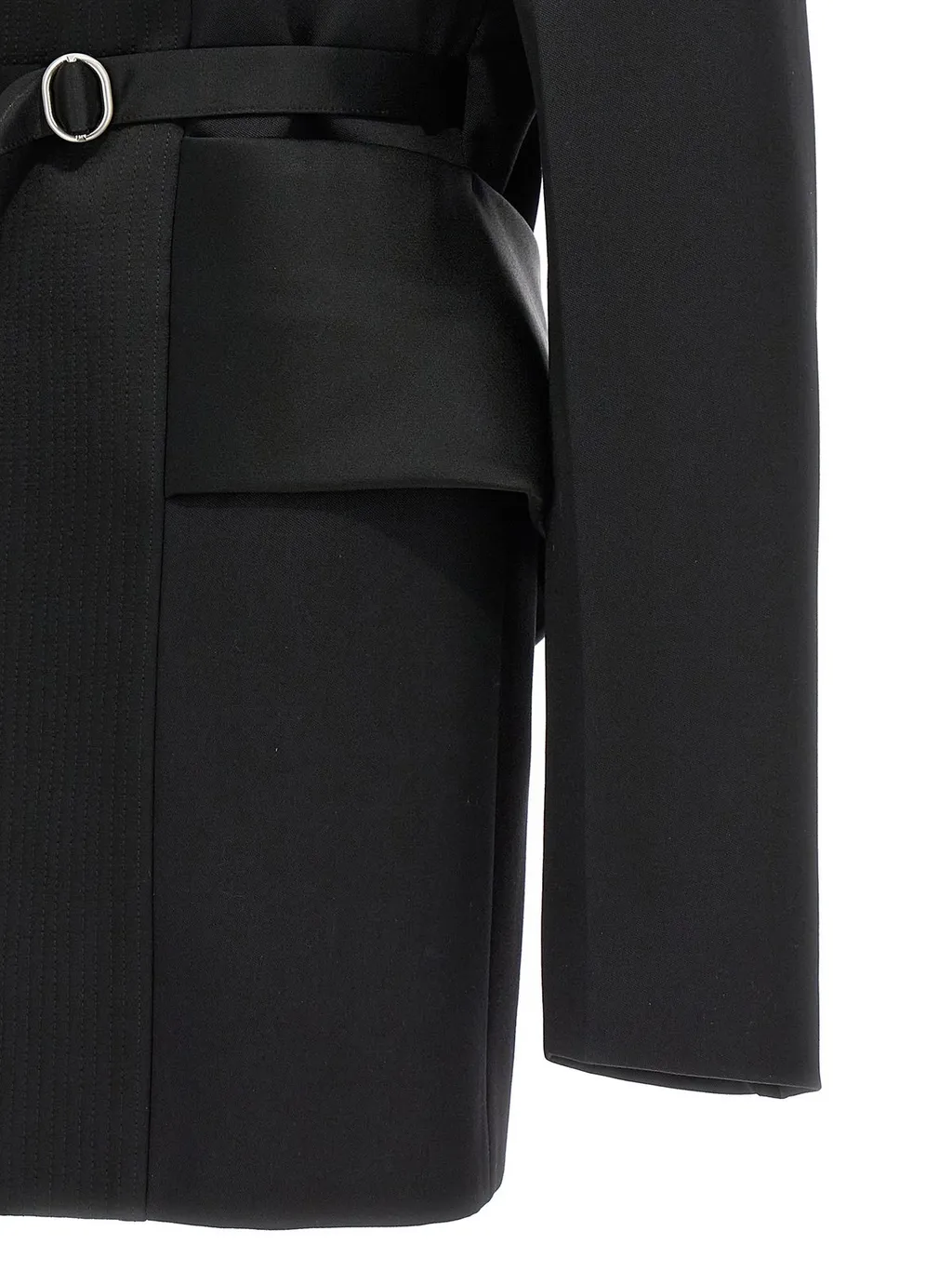 Jil Sander Strap Detailed Asymmetric Jacket