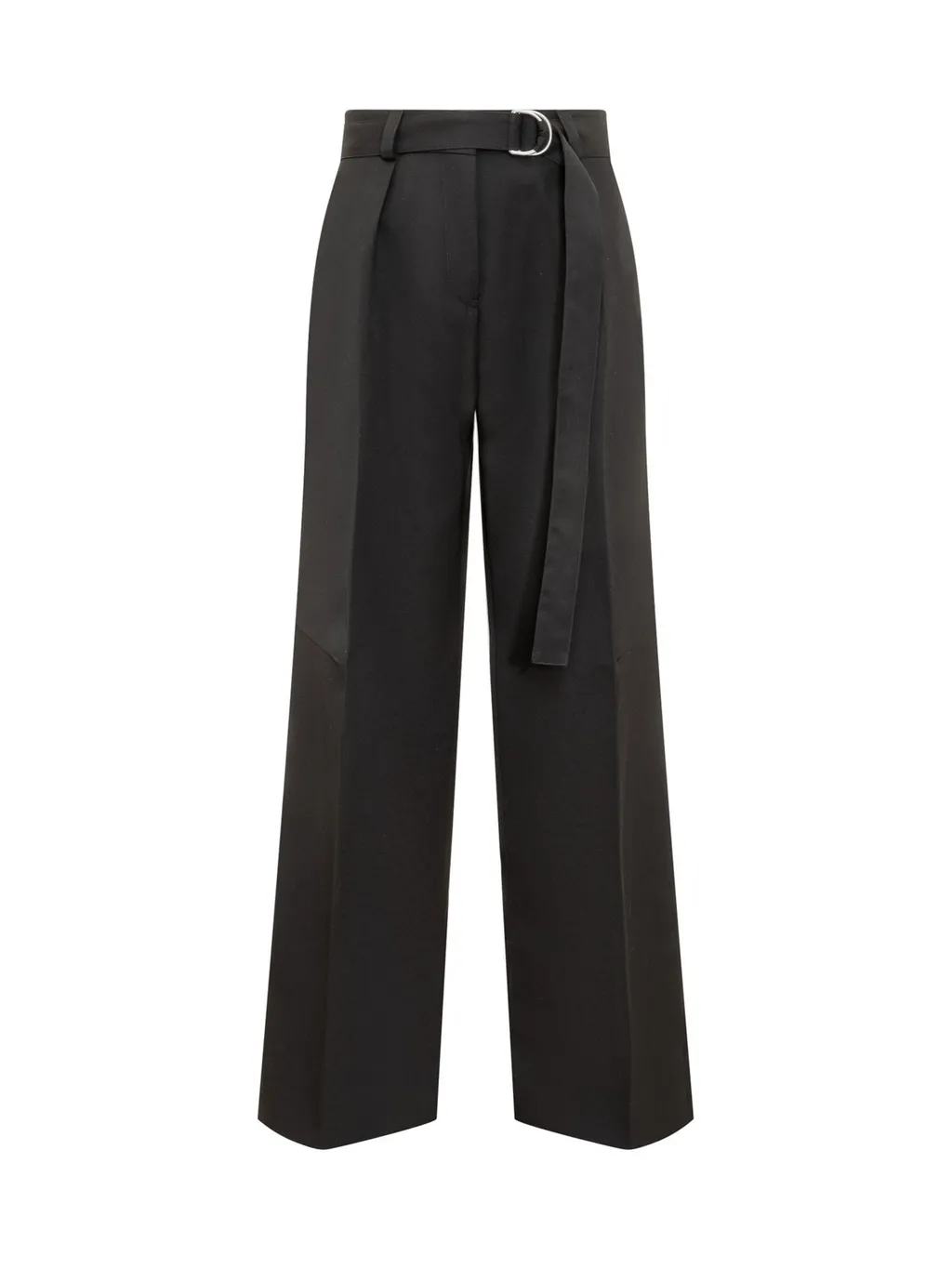 Jil Sander Belted High-Waist Wide-Leg Trousers