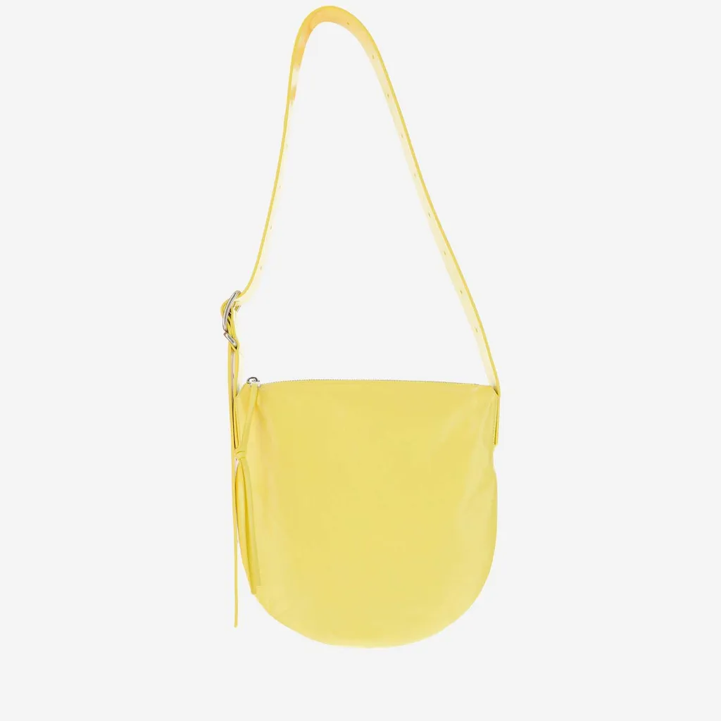 Jil Sander	Crinkled Finish Zipped Shoulder Bag