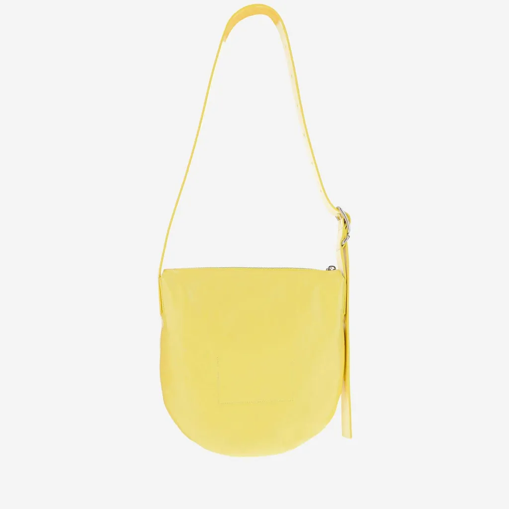 Jil Sander	Crinkled Finish Zipped Shoulder Bag