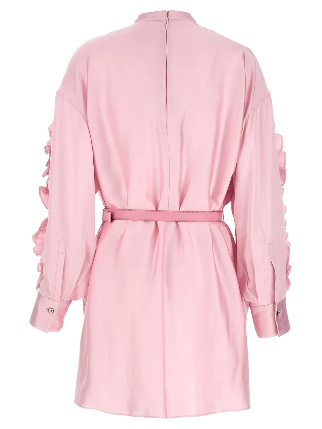 Jil Sander Ruffled Belted Mini Dress