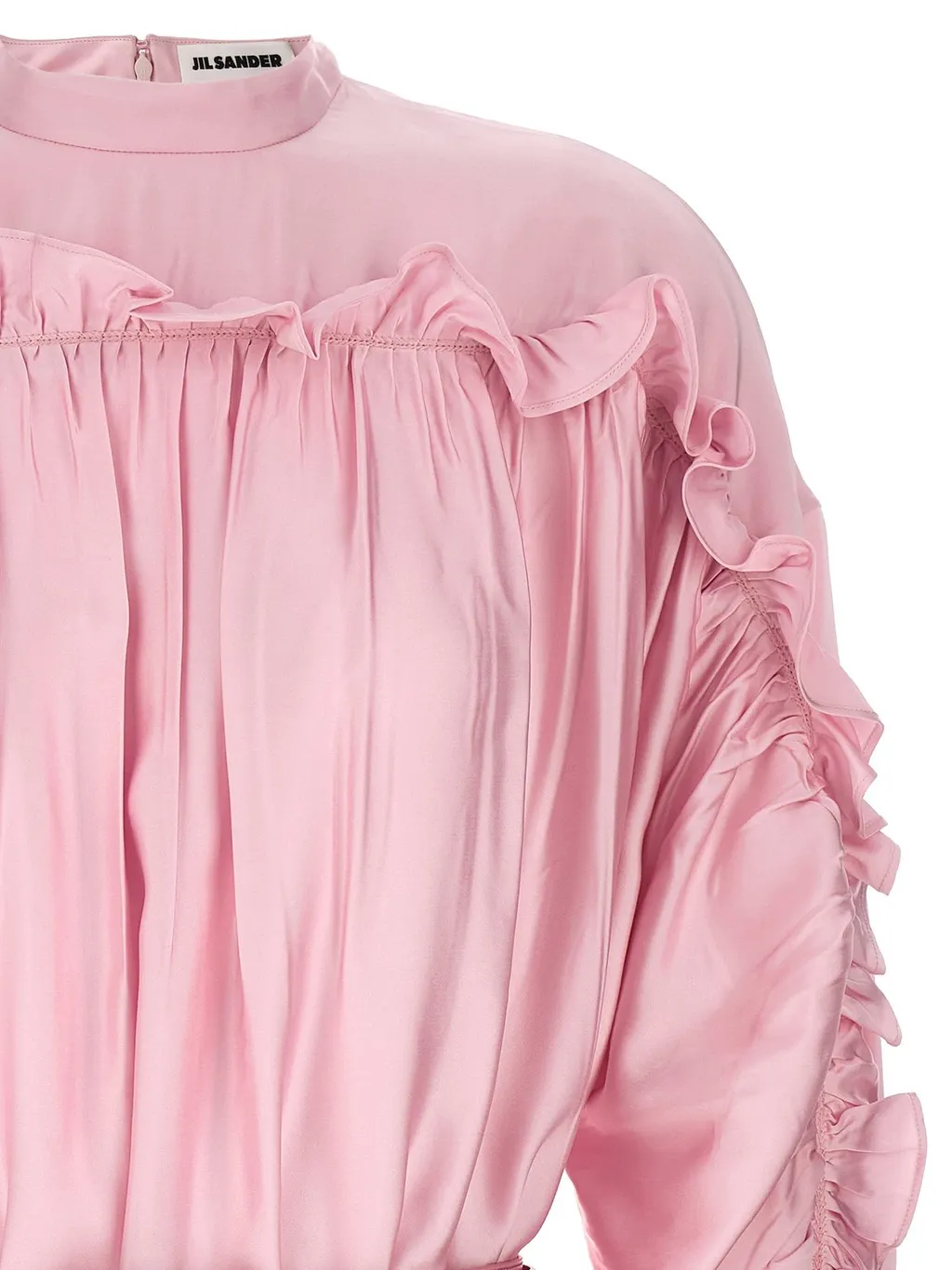 Jil Sander Ruffled Belted Mini Dress
