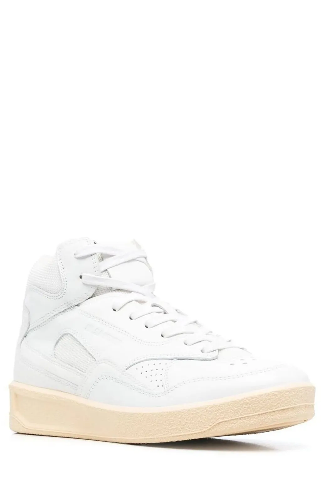 Jil Sander Logo Embossed Mid-Top Sneakers