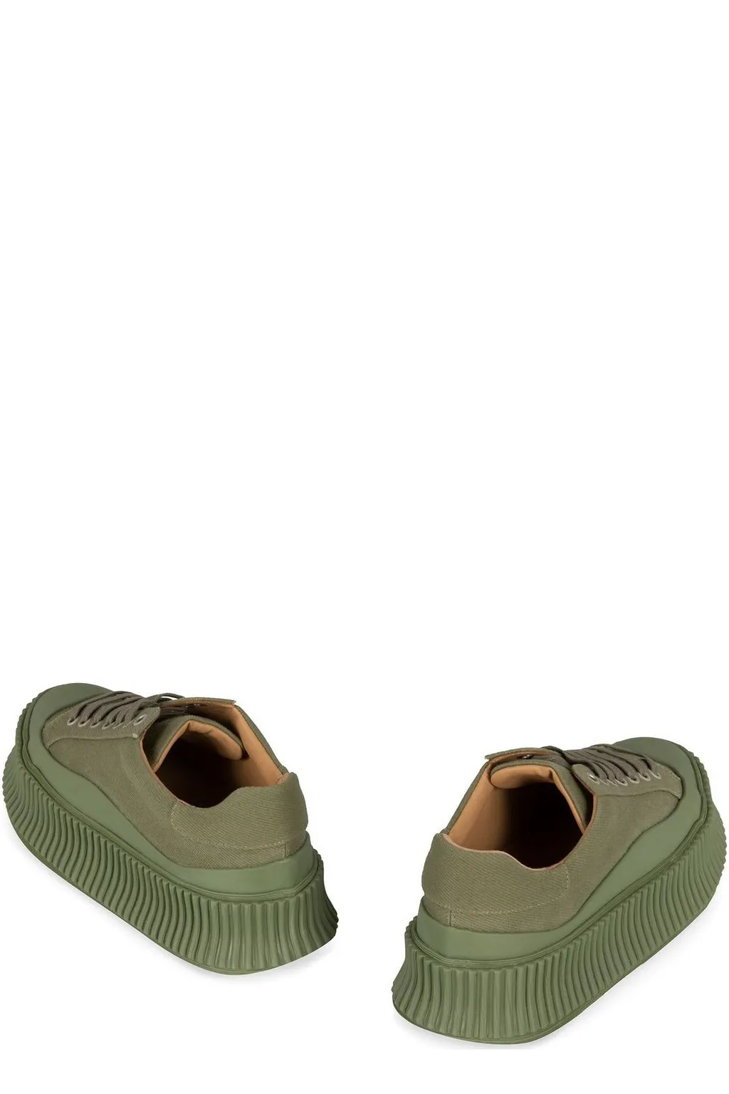 Jil Sander Round Toe Lace-Up Sneakers
