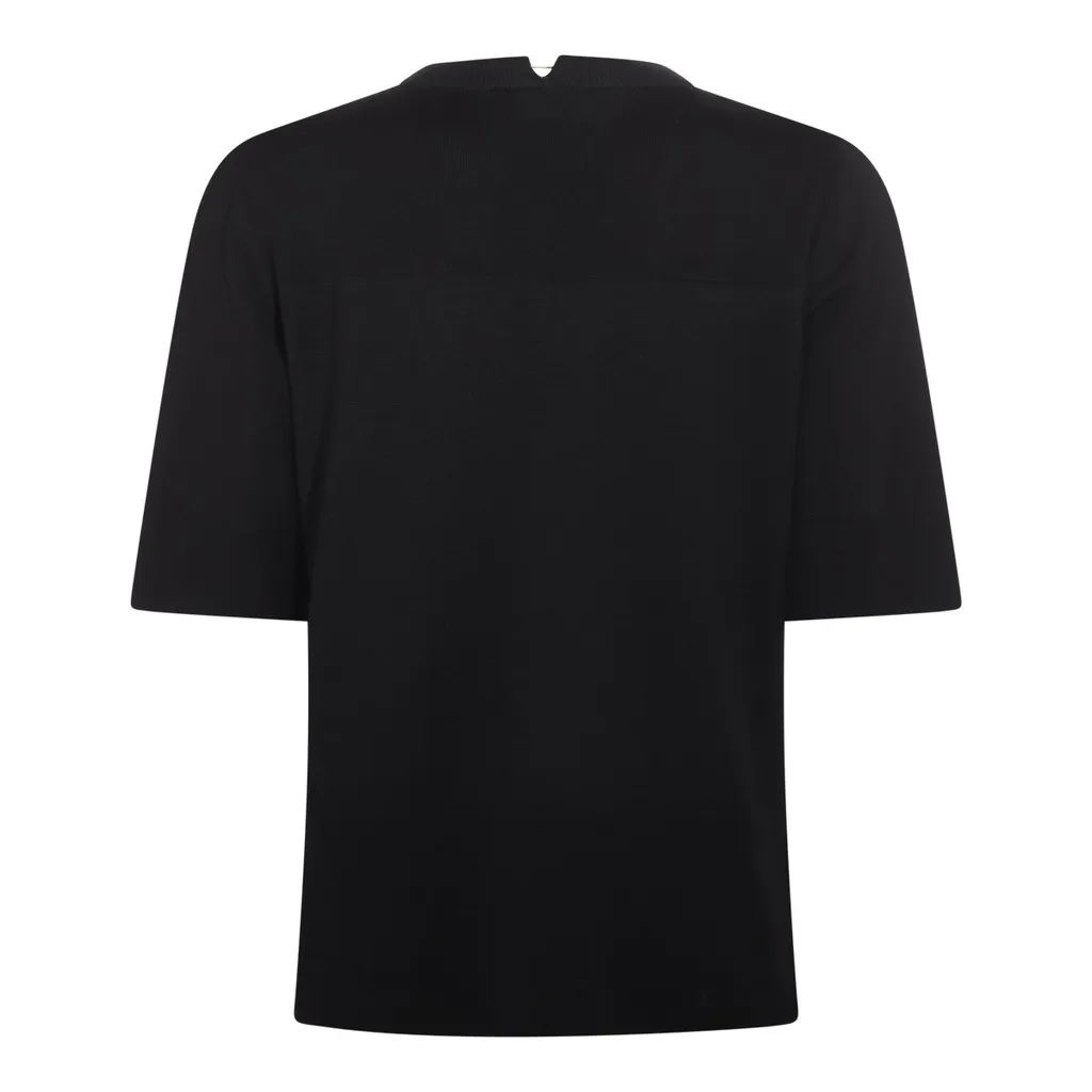 Jil Sander V-Neck Short-Sleeved Knitted Top