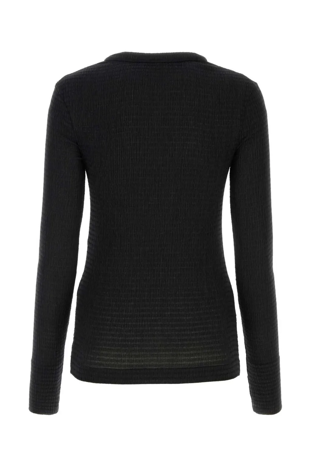 Jil Sander Smocked Long-Sleeved Crewneck Top