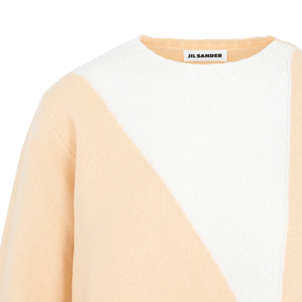 Jil Sander Colour-Blocked Crewneck Knitted Jumper