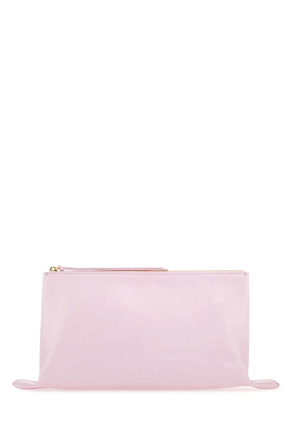 Jil Sander	Logo Embossed Zipped Clutch Bag