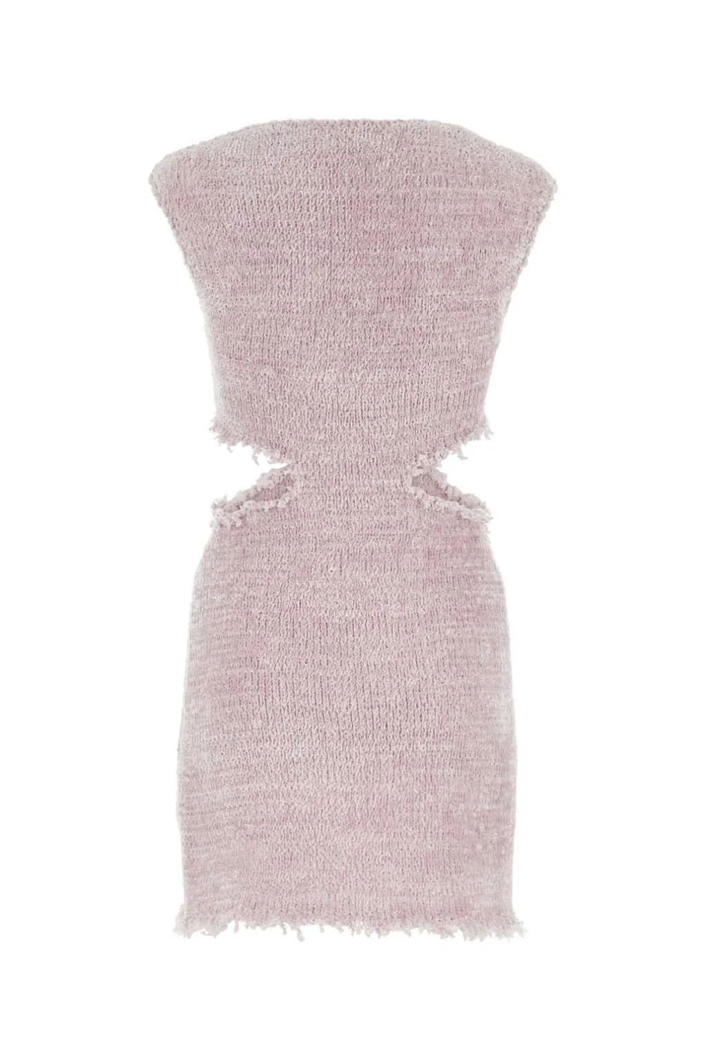 Jil Sander Cut Out Detailed Frayed Knitted Mini Dress