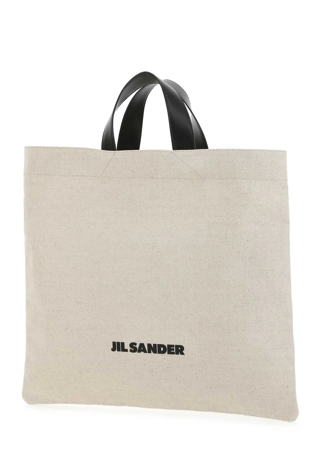 Jil Sander Logo Printed Top Handle Bag