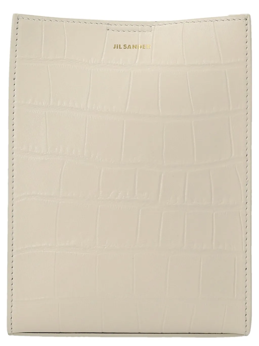 Jil Sander Logo Embossed Crossbody Bag