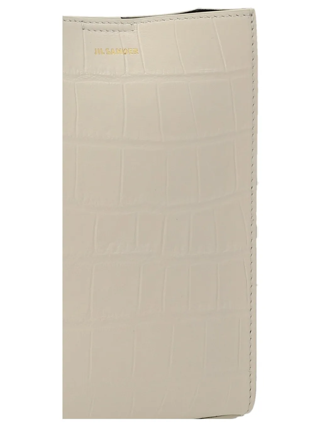 Jil Sander Logo Embossed Crossbody Bag