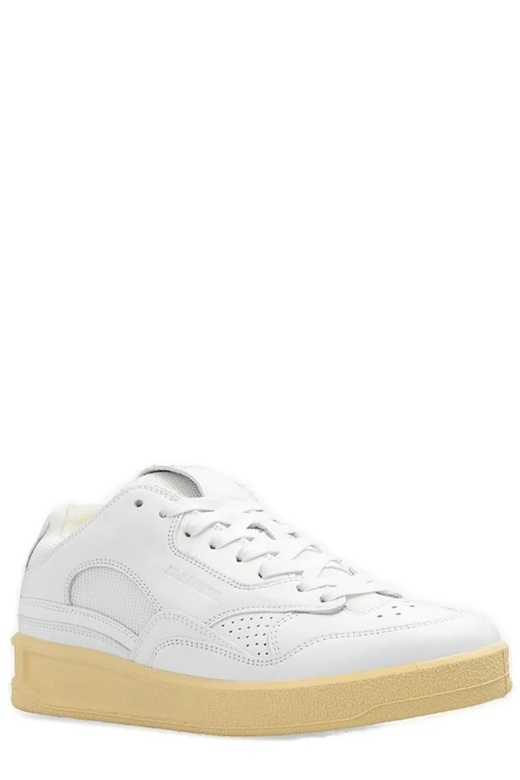 Jil Sander Laced Logo Embossed Sneakers